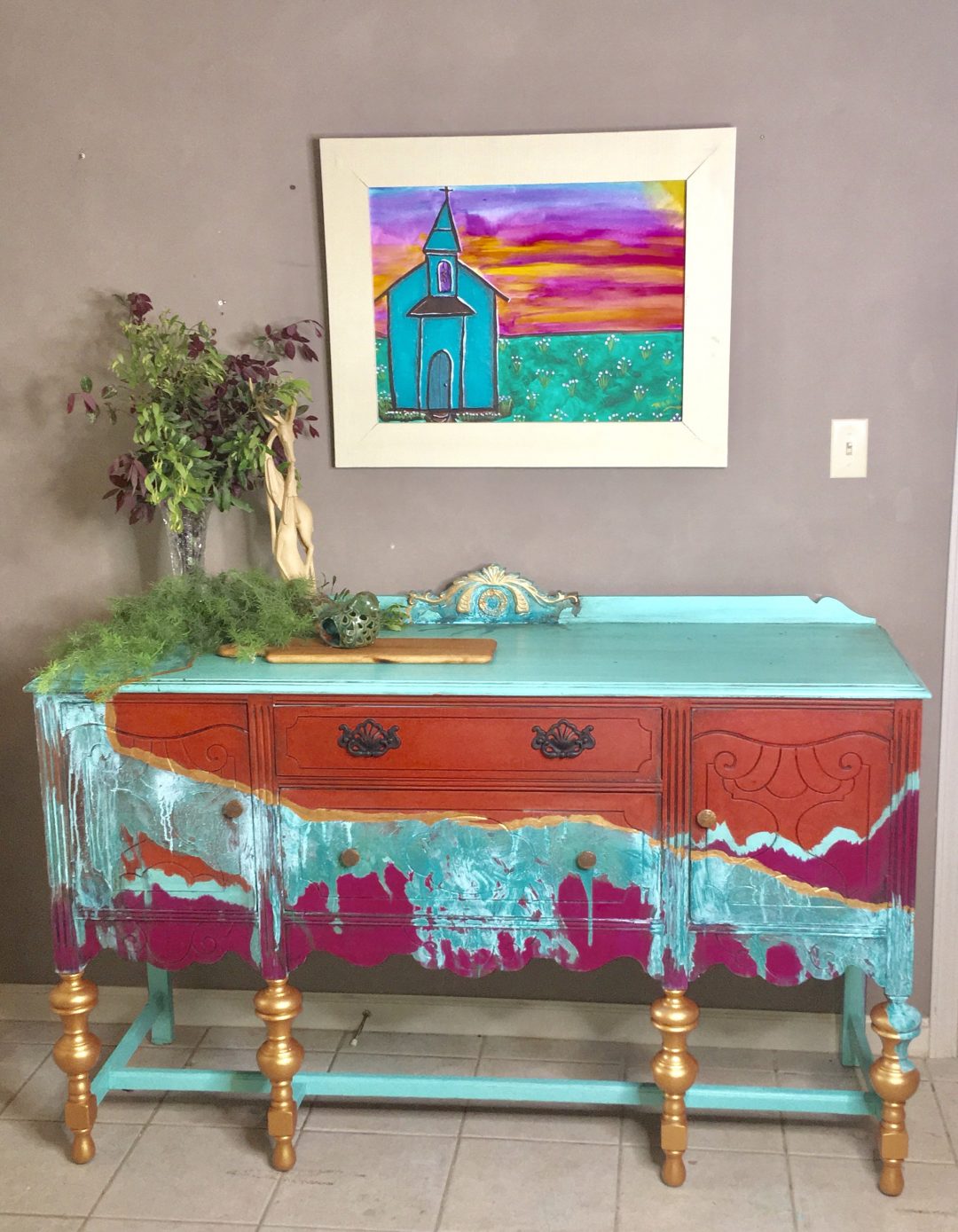 how to stage painted furniture